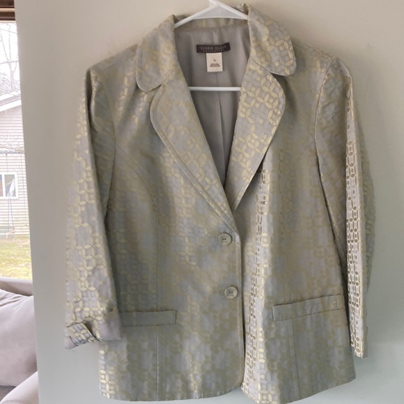 Sigrid Olsen silk blend brocade suit jacket - Picture 2 of 11